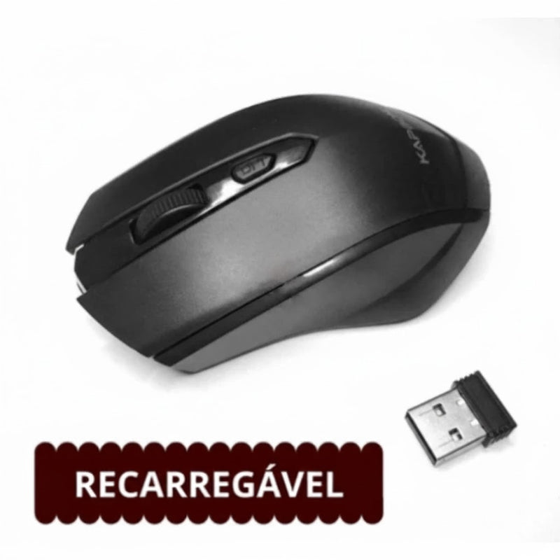 Mouse Sem Fio Recarregável